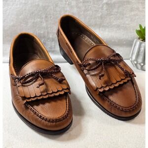 Allen Edmonds Everson Tassel Kiltie Loafers Brown Leather Men's Size 10 D